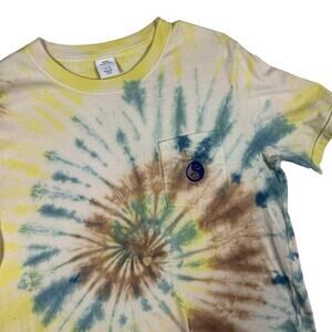 Urban Outfitters Embroidered Pocket Tie-Dye Tee Short Sleeve Men's M Multicolor